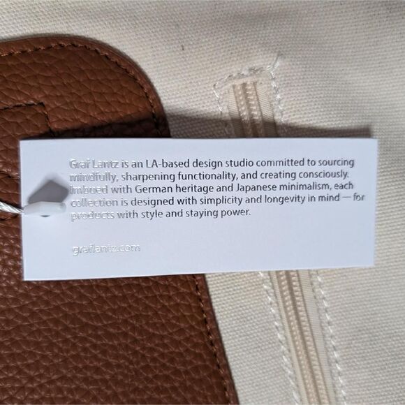 Graf Lantz Carry-On Travel Weekender Tote Bag Tan - Picture 6 of 7